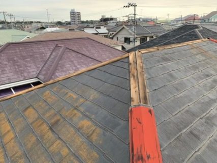 台風被害屋根棟板金補修工事