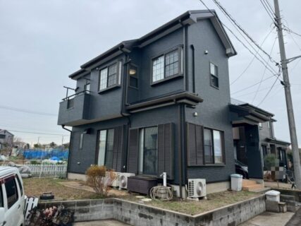 藤沢市O様邸外壁塗装高耐久塗料でシックな仕上がりで仕上げました